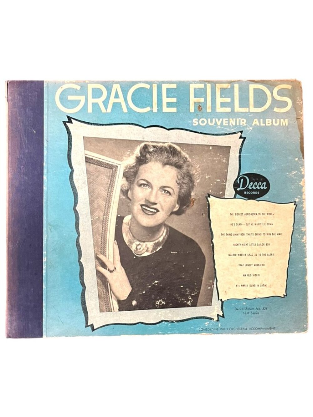 GRACIE FIELDS Souvenir Album - Decca Records Album No. A-328 - 10" Record Set